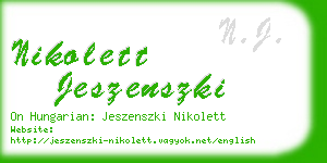 nikolett jeszenszki business card